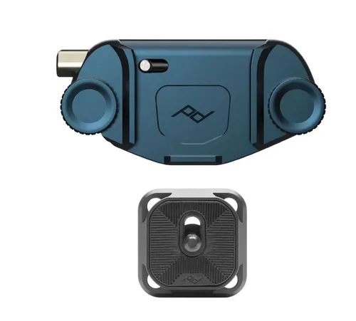 Peak Design Capture Clip V3 mit Arca Wechselplatte Ocean - Kamerazubehör für Fotografen, der Capture Clip V3 ermöglicht sicheres Tragen und schnellen Zugriff auf Ihre Kamera.