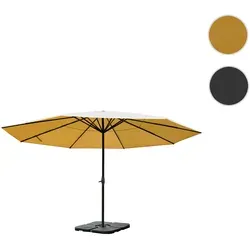 Sonnenschirm Meran Pro 5m - Gastronomie Marktschirm ohne Volant - Hochwertiger 5m Sonnenschirm aus Polyester und robustem Aluminium, ideal für Gastronomie. Mit verstärktem Mast und leichtgängiger Kurbel für optimale Stabilität und einfache Bedienung.