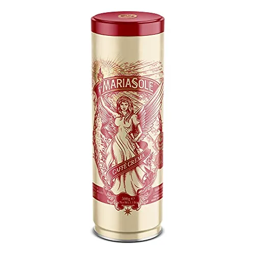 MariaSole Caffè Crema 500g Dose - Kaffee mit einzigartig mildem, cremigem Geschmack, geröstet im traditionellen Trommelröstverfahren. Ideal für Espressokocher und Vollautomaten, perfekt für Kaffeeliebhaber.