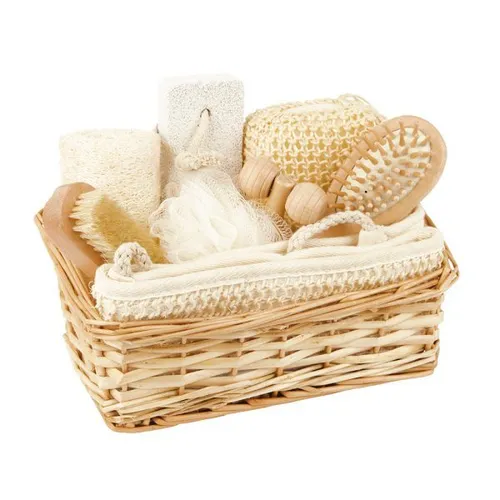 Wellness Geschenkset Korb 8-teilig - Bade-Sets mit 8 hochwertigen Wellness-Produkten für entspannende Momente und pure Entspannung zu Hause.