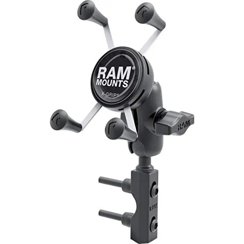 Ram Mounts Motorrad-Navigationsgeräthalterung X-Grip® Kit mit Klemmstück/-schelle RAM-B-174-A-UN7U, Unisex, Multipurpose, Ganzjährig, schwarz