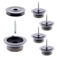 Wagner Filzgleiter 12-teilig QuickClick Ultrasoft Slim Ø 20 mm Schwarz-Grau
