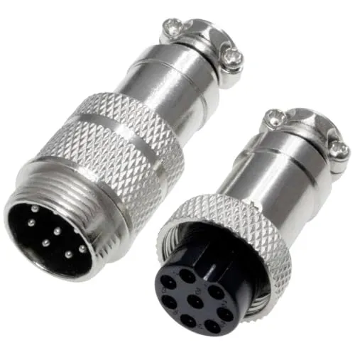 Pollin 453566 Rundsteckverbinder Stecker, Buchse Gesamtpolzahl: 8 1 Set