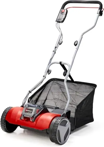 Einhell Akku-Rasenmäher GE-HM 18 38 Li - Solo Power X-Change, kugelgelagerte Mähspindel mit 5 präzisionsgeschliffenen Stahlmessern für Golfrasen-taugliche Schnittergebnisse