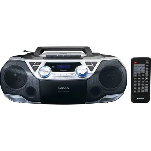 Lenco SCD-720SI - Portable Boombox mit DAB+ und Bluetooth - Ghettoblaster mit DAB+/FM-Radio, Bluetooth, CD- und Kassettenspieler sowie USB-Player für vielseitigen Musikgenuss.