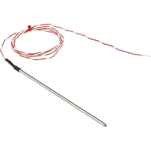 RS PRO Pt1000 Prüfspitze Widerstandsthermometer Edelstahl Ø 4mm x 150mm, -50°C +200°C, 1m Leitung (1780975)