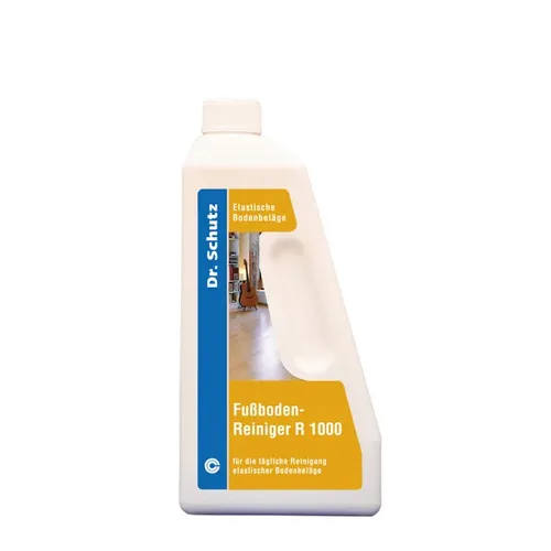 CC - Fußbodenreiniger R 1000 von Dr. Schutz® - Effektives Pflegeprodukt für Linoleumböden, ideal zur regelmäßigen Reinigung und Pflege, mit 0,75 l Inhalt für umfassende Flächendeckung.