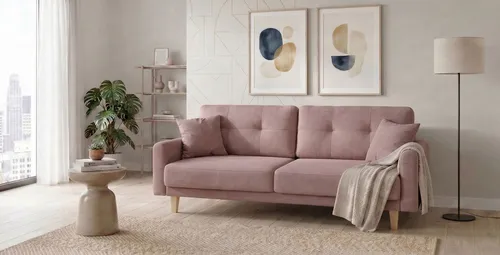 Home affaire 3-Sitzer TRIPLO optionale Schlafsofa mit Bettkasten, Maße B/T/H: 215/100/89 cm, Wahlweise Bettfunktion - Liegefläche 145x191 cm, Rücken-, Zierkissen