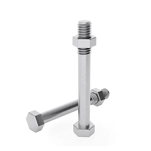 Sechskantschrauben M10 x 150mm inkl. Muttern, 10er Pack DIN 601 verzinkt - Schrauben Set, Legierter Stahl, Geräteschrauben, Schlossschrauben, Maschinenschrauben, Teilgewinde für Pfostenträger, Holzbau