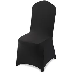 VEVOR Stuhlhussen 150 Stk. waschbare Stuhlbezüge Schwarz - VEVOR Stuhlhussen 150 Stk. aus hochwertigem Polyester-Spandex, ideal für Hochzeiten und Events. Dehnbar, abnehmbar und leicht zu reinigen – für ein gepflegtes Aussehen bei jeder Gelegenheit.