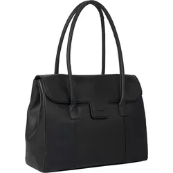 Benthill Henkeltasche Damen Echt Leder - Elegante Henkeltasche aus echtem Leder in Schwarz mit praktischem Reißverschlussfach. Ideal für stilbewusste Frauen, die Funktionalität und Vintage-Style schätzen.