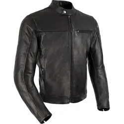 Oxford Walton 2.0 Lederjacke - Schwarz - XXL - Robuste Motorradjacke aus 100% Leder, mit zertifiziertem Schutz und dreifach vernähten Nähten für maximale Sicherheit. Ideal für stilbewusste Biker, die Komfort und Schutz schätzen.