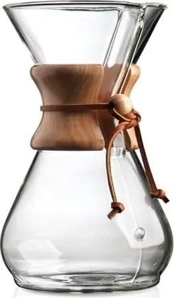 Chemex Kaffeebereiter 10 Tassen - Kaffeebereiter aus hochwertigem Borosilikatglas, ideal für bis zu 10 Tassen, bietet ein unvergleichliches Geschmackserlebnis und stilvolles Design.