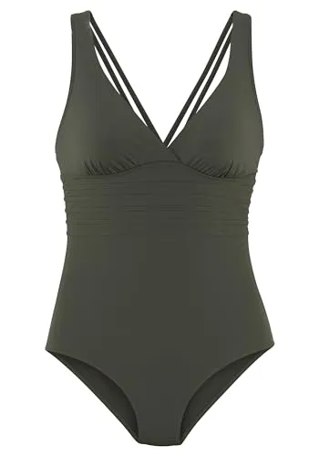 Lascana Damen Badeanzug - Badeanzüge für Damen, zeitloses Design mit perfekter Passform für selbstbewusste Auftritte am Strand oder im Schwimmbad.