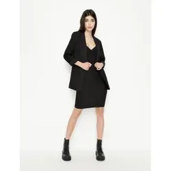 Armani Exchange für Damen. 8NYA97YJ83Z1200 Schwarzes ausgestelltes Kleid (M), Lässig, Party, Polyester, Ärmellos / Hosenträger