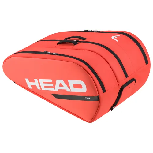 HEAD Tour Racquet Bag XL, Fluo orange - Tennisschläger Tasche für bis zu 15 Schläger, mit Climate Control Technologie (CCT+) zum Schutz deiner Ausrüstung und einem bequemen Rucksack-Tragesystem für einfaches Transportieren.