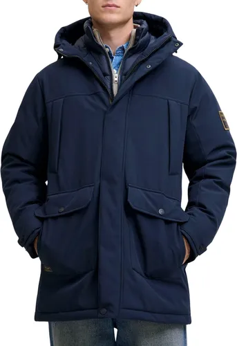 JACK & JONES Herren Softshell Parka Finn - Dunkelblau - XXL - Robuster Softshell Parka für Herren von Jack & Jones, ideal für kalte Tage. Mit warmer Füllung, wasserabweisend und praktischen Taschen – perfekt für den täglichen Einsatz.