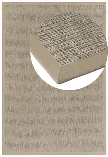 Teppich DEKOWE "Basic S2 Rustic", natur, 160x230 cm - Robuster Teppich für Innen- und Außenbereiche. Pflegeleicht und langlebig, ideal für Flur, Küche und Terrasse. Wetterfest und maschinell gewebt, bringt er Stil in jeden Raum.