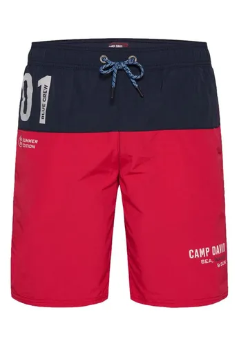 CAMP DAVID Badeshorts Swimshorts für Herren - Stylische Badeshorts mit lockerem Schnitt und elastischem Bund für höchsten Komfort. Das trendige Colour-Blocking und die praktischen Taschen machen sie zum idealen Begleiter für Strand und Pool.
