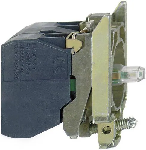 Schneider Electric ZB4BW0B11 Hilfsschalter, LED-Element mit Befestigungsadapter, mit Lampenfassung 1 Schließer Weiß tastend 24 V/DC, 24 V/AC 1 St