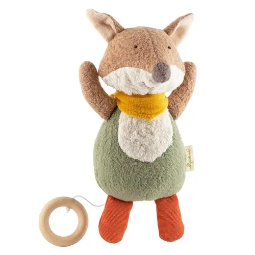 Sigikid 39748 Spieluhr Fuchs Green - Kuscheltier mit Melodie - Spieluhr und Kuscheltier in Fuchs-Design, waschbar und mit austauschbarem Spielwerk. Beruhigende Melodien helfen beim Einschlafen - ideal für Babys und Kinder ab Geburt.
