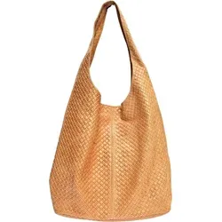 Luisa Vannini Shopper Bag AW25 LV 8151 Cognac - Bronze - Elegante Shopper Bag aus 100 % Kuhleder mit praktischem oberen Griff und Reißverschlussbörse. Ideal für den stilvollen Alltag, Maße: 35x46x16 cm.