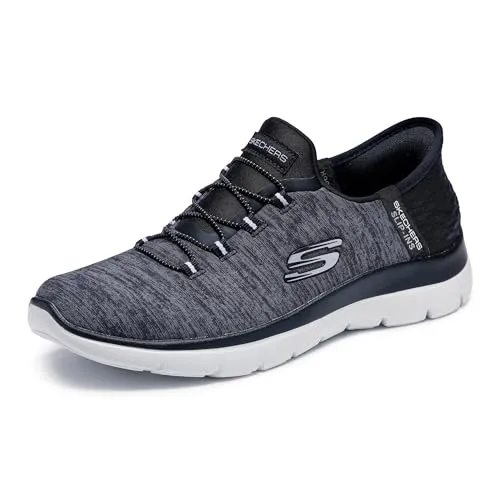 Skechers Summits-Dazzling Haze 149937 BKW Sneakers - Damen-Sneaker mit veganem Obermaterial und Memory Foam für höchsten Komfort. Ideal für Freizeit und einfaches An- und Ausziehen dank Slip-In Design.
