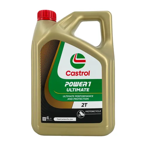 Castrol Power 1 Ultimate 2T 4 Liter 15158880 - Motoröle für Hochleistungs-Sportmotorräder, bietet ultimativen Schutz und schnelle Verbrennung für maximale Leistung.