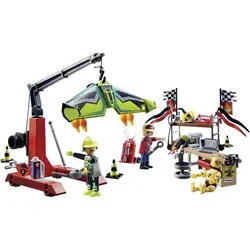 Playmobil Air Stuntshow Servicestation 85er Set - Sonstige, kreatives Spielzeug mit Figuren für Kinder ab 5 Jahren, ideal für fantasievolles Spielen und spannende Stunt-Abenteuer.