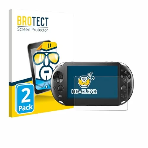 BROTECT 2 Stück Schutzfolie für Sony Playstation PS Vita Slim Displayschutz Folie Made in Germany, Ultra-Klar