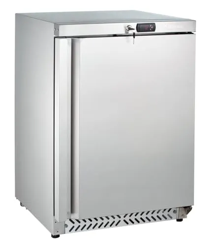 GastroHero Lagertiefkühlschrank Eco 170 Edelstahl - Kühlschrank für Gastronomiebedarf, aus hochwertigem Edelstahl mit viel Lagerraum und energiesparendem Betrieb. Ideal für effiziente Lagerung bei -14°C bis -18°C.