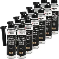 12x TECPO KAT, AGR, Lambdasonden- & Injektor-Reiniger ESTER 300 ml - Effektiver Reiniger für KAT, AGR, Lambdasonden und Injektoren. Beseitigt Ablagerungen, schützt Ventilsitze und verbessert die Motorleistung. Ideal zur Unterstützung der Pflege bei bleifreiem Benzin.