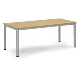 Besprechungstisch 180x80x72cm mit Buchenplatte - Der vielseitige Besprechungstisch ist ideal für Konferenzen, Schulungen und Cafeterien. Er überzeugt durch modernes Design, Stabilität und einfache Anpassung an Bodenunebenheiten.