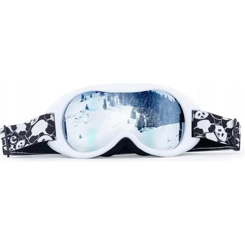 Qunature Panda Ski Goggles für Kinder - Schwarz/Weiß - Stylische Ski- und Snowboard-Brille für Kinder mit optimalem Sichtfeld und sicherem Sitz. Ideal für den Wintersport und schützt die Augen vor Wind und Schnee.