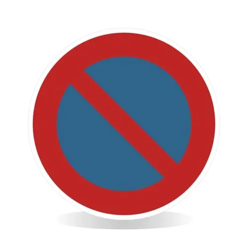 Betriebsausstattung24® Eingeschränktes Haltverbot Verkehrsschild, Alu geprägt, Größe 40 cm