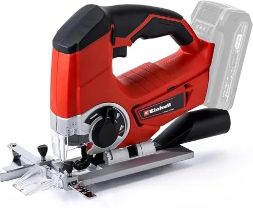 Einhell TE-JS 18 Li - Solo Akku Stichsäge, Power X-Change kompatibel mit LED-Licht und Staubabblasfunktion für präzise Schnitte
