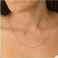 ZEEme Basic Halskette 925 Sterling Silber 45cm - Elegante Ankerkette aus 925 Sterling Silber, rhodiniert für zusätzlichen Glanz. Ideal für den täglichen Gebrauch und perfekt kombinierbar!