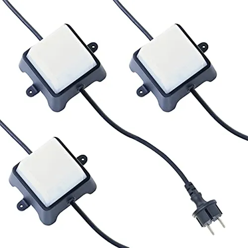 LED Universal Arbeitsstrahler 3x500 Lumen - Arbeitsbeleuchtung für Garage, Garten & Keller, erweiterbar und wasserfest (IP44) für optimale Ausleuchtung bei jedem Wetter.