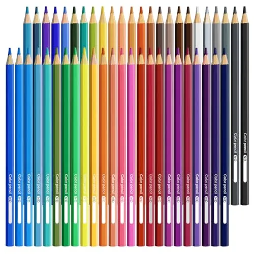 WISYOK 48 Buntstifte, Art Farbstifte Set, Holzstifte Perfekte Wahl für Kinder, Erwachsene Künstler auf Malbuch, Coloring Pencils zum Ausmalen, Färben, Malen, Skizzieren