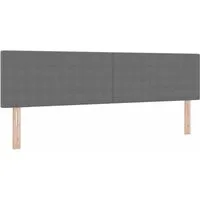 vidaXL Hellgraues gepolstertes Kopfteil 180 cm - Kopfenden für Schlafzimmer, modern und platzsparend, aus robustem Naturholz und Polyester, ideal für kleine Räume mit stilvollem Design.