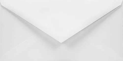 Netuno 100 weiße Briefkuverts DIN Lang 110 x 220 mm 120g Aster Smooth White Briefumschläge DL ohne Fenster für Gruß-Karten Hochzeits-Karten Einladungen Geburtstag Taufe