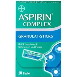Aspirin Complex Granulat-Sticks 500mg/30mg - Arzneimittel zur Linderung von Schmerzen, Fieber und Verstopfung der Nase bei Erkältungen, mit schmerzlindernden und entzündungshemmenden Eigenschaften.