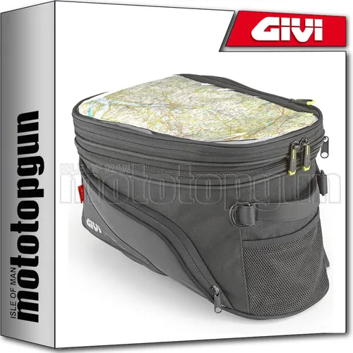 Givi Easy-Bag Enduro Tankrucksack - Schwarz, 21-27 Liter - Motorradkoffer mit erweiterbarem Volumen, wasserabweisend und mit praktischem Kartenfach. Ideal für Enduros und lange Fahrten.