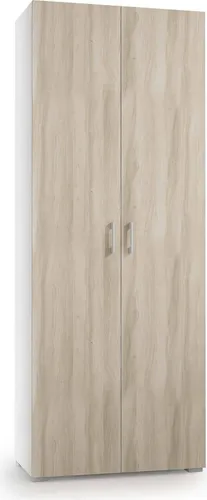 Dmora Mehrzweckschrank 2-türig Ginestra Braun mit 6 Böden - Praktischer 2-türiger Mehrzweckschrank mit 72 cm Breite und 195 cm Höhe. Ideal für Flur oder Abstellraum. 6 Regalböden und 1 Schublade bieten viel Stauraum und einfache Zugänglichkeit. Robuste, melaminbeschichtete Oberfläche für Langlebigkeit.