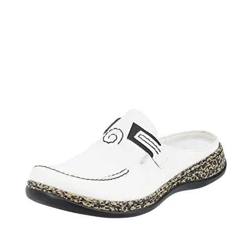 Rieker Damen Halbschuhe 46393 - Stylische Clogs mit schockabsorbierender Sohle, komfortabel und modisch für jeden Anlass