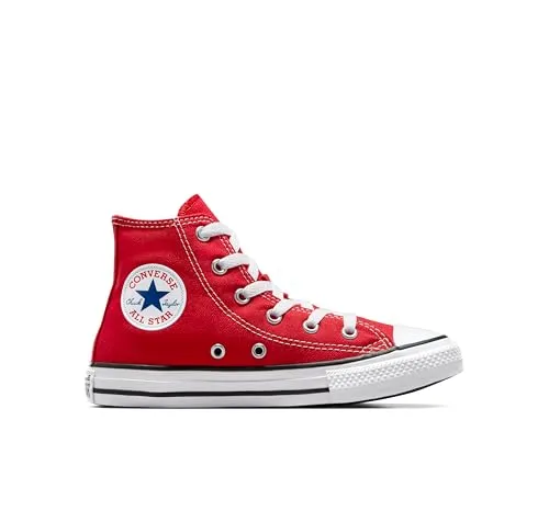 Converse Chuck Taylor All Star Hi - Rote Unisex Kinder Sneaker - Sneaker für Kinder in Can Red, klassisches Design mit hochwertigem Textil-Obermaterial für hohen Tragekomfort und Stil.