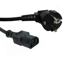 PremiumCord KPSP2, männlich/weiblich, CEE7/7 Schuko, C13 coupler, 230 V, 10 A, Schwarz