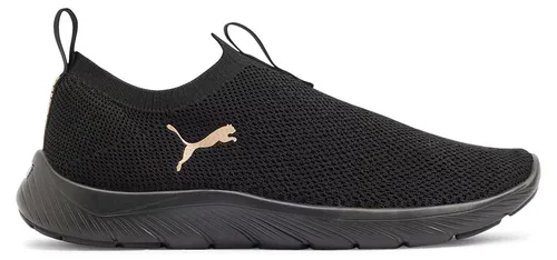 Puma Softride Remi Slip-On Knit Damen - schwarz - Bequemer Slip-On Sneaker für Damen mit atmungsaktivem Strick-Obermaterial. Die innovative SOFTRIDE-Dämpfung sorgt für angenehmen Komfort, während die flexible Gummi-Laufsohle sicheren Halt bietet. Ideal für Freizeit und entspannte Tage.