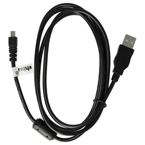 vhbw USB-Kabel kompatibel mit Panasonic Lumix DMC-LF1, DMC-L10, DMC-GX1, DMC-GX8, DMC-LS1, DMC-LS2, DMC-GX7 Kamera, Camcorder - Datenkabel, 14,5 cm