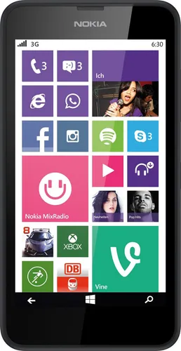 Nokia Lumia 630 Black Handy Original - Smartphone mit 4,5 Zoll IPS LCD Display und 5 MP Kamera, ideal für Musik-Streaming und Navigation dank vorinstalliertem MixRadio und HERE Maps, ohne SIM-Lock.